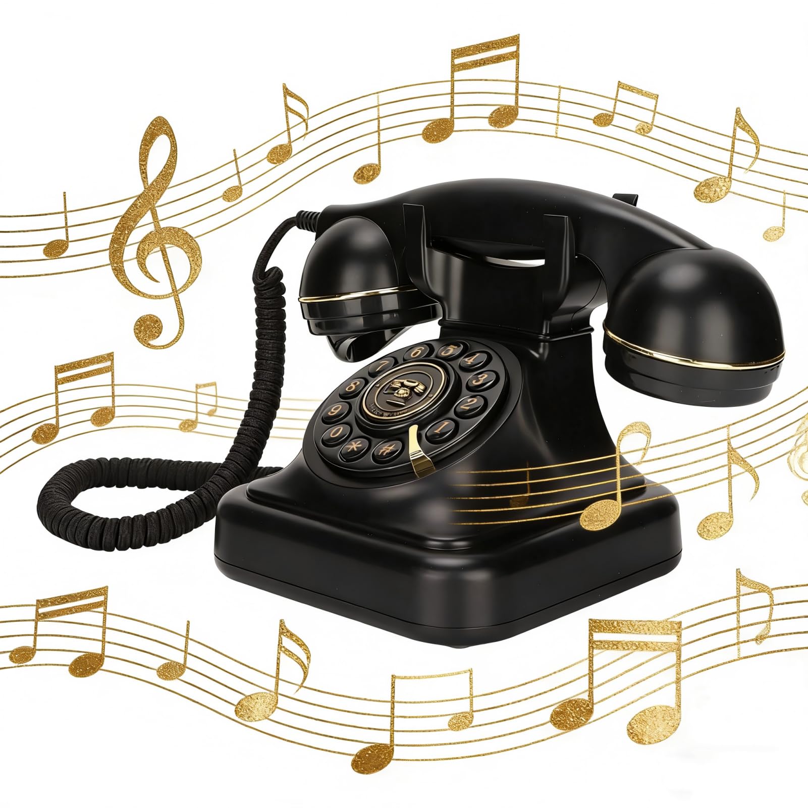 Vintage Telephone Wired Landline Telephone Elegent Fashionable European Retro Telephone for Bedroom Study Office Coffee Shop Bar Decor