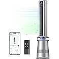 Dreo MC710S Air Purifier Tower Fan, 45" 2-in-1 Smart Fan for Bedroom, 27ft/s Velocity, 120°Oscillation, 24H Timer Bladeless F