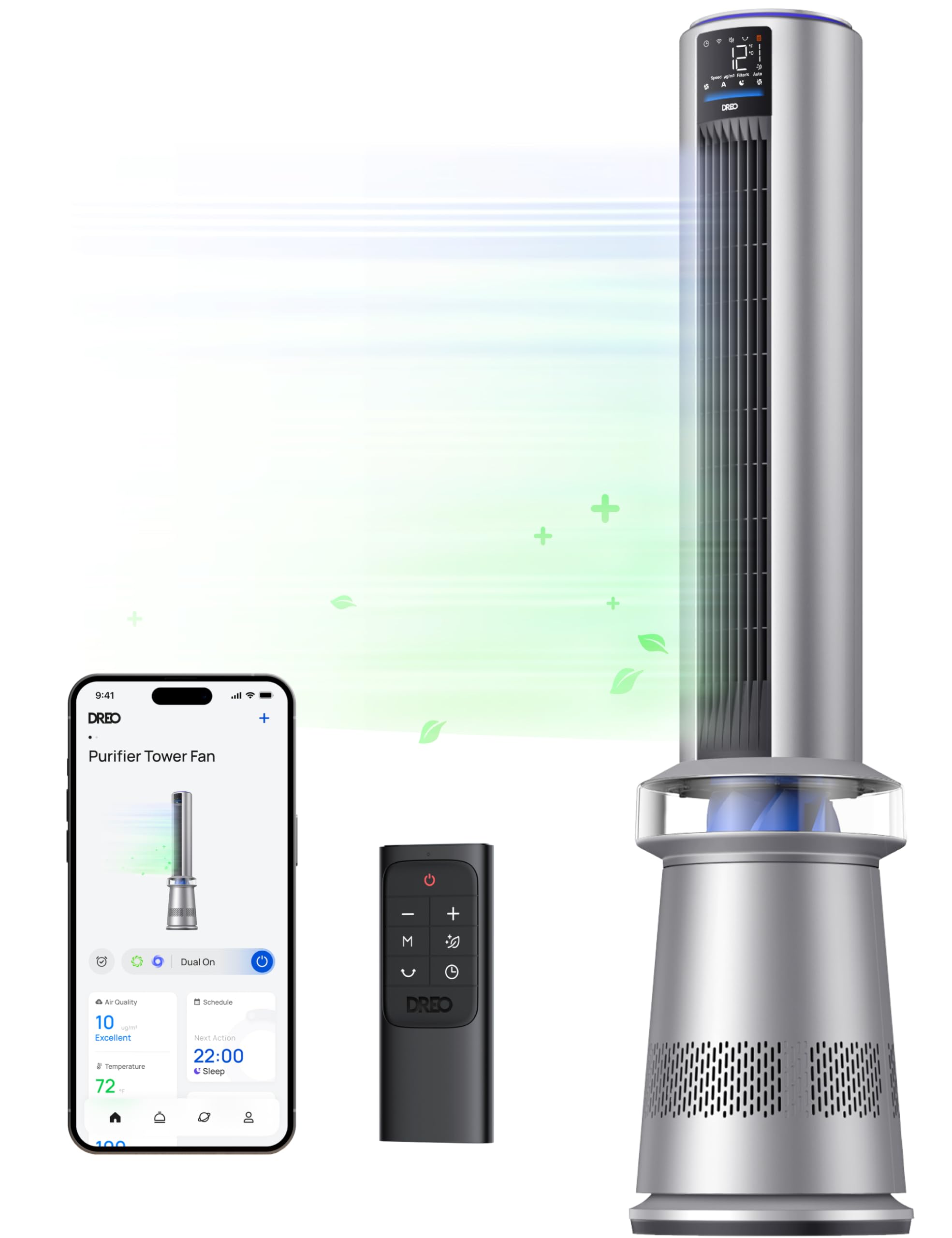 Dreo MC710S Air Purifier Tower Fan, 45