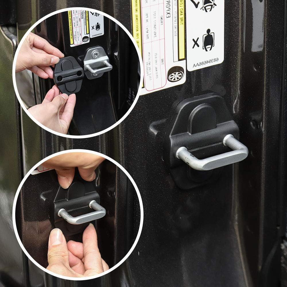 4x Door Lock Covers for 20182019 Jeep Wrangler JL JLU