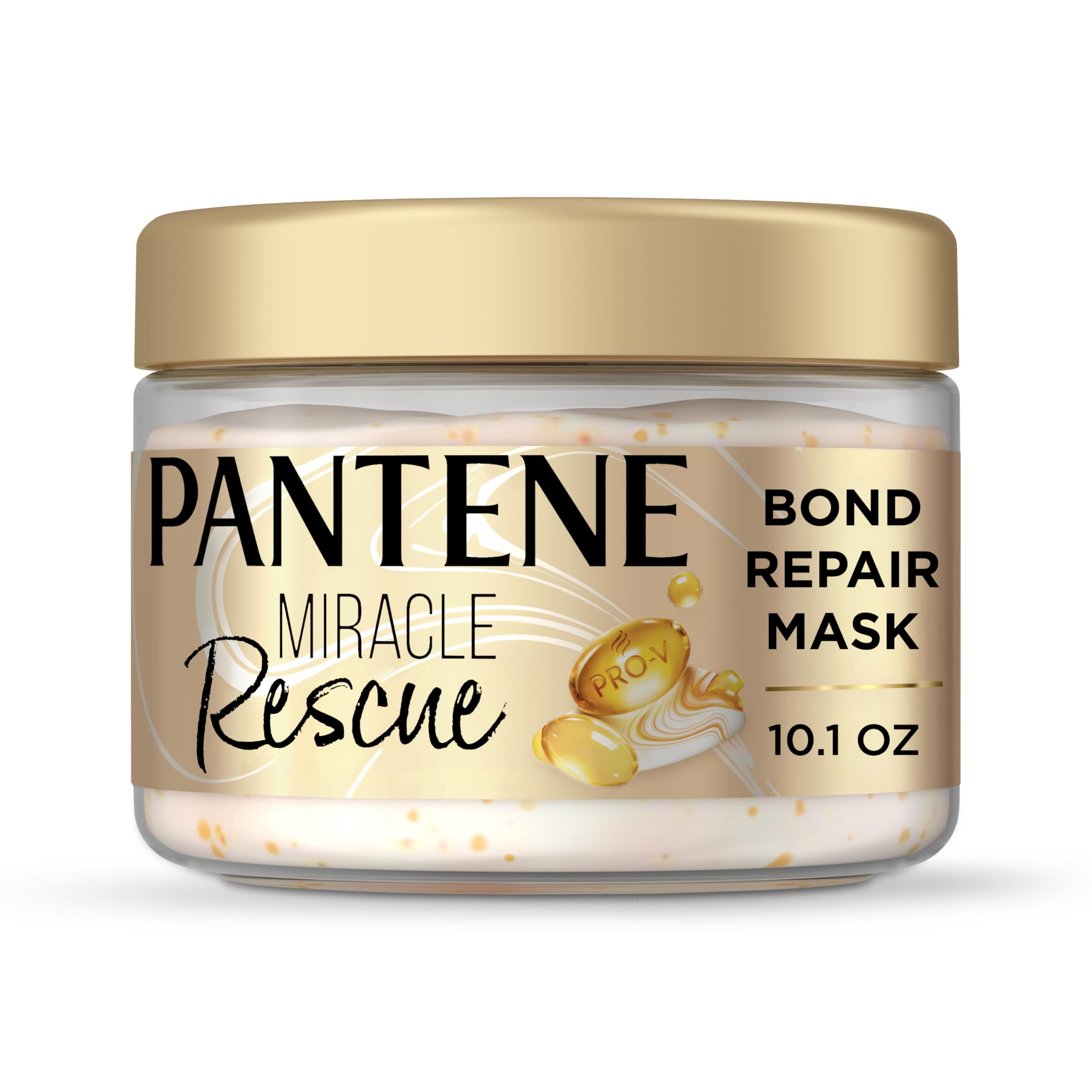 Photo 1 of Pantene Miracle Rescue Hair Mask, Intensive Bond Repair with Melting Pro-V Pearls, Melts Away Damage, Builds Bonds, Strengthens Against Damage, Deep Conditioning for Dry Damaged Hair, 10.1 fl oz