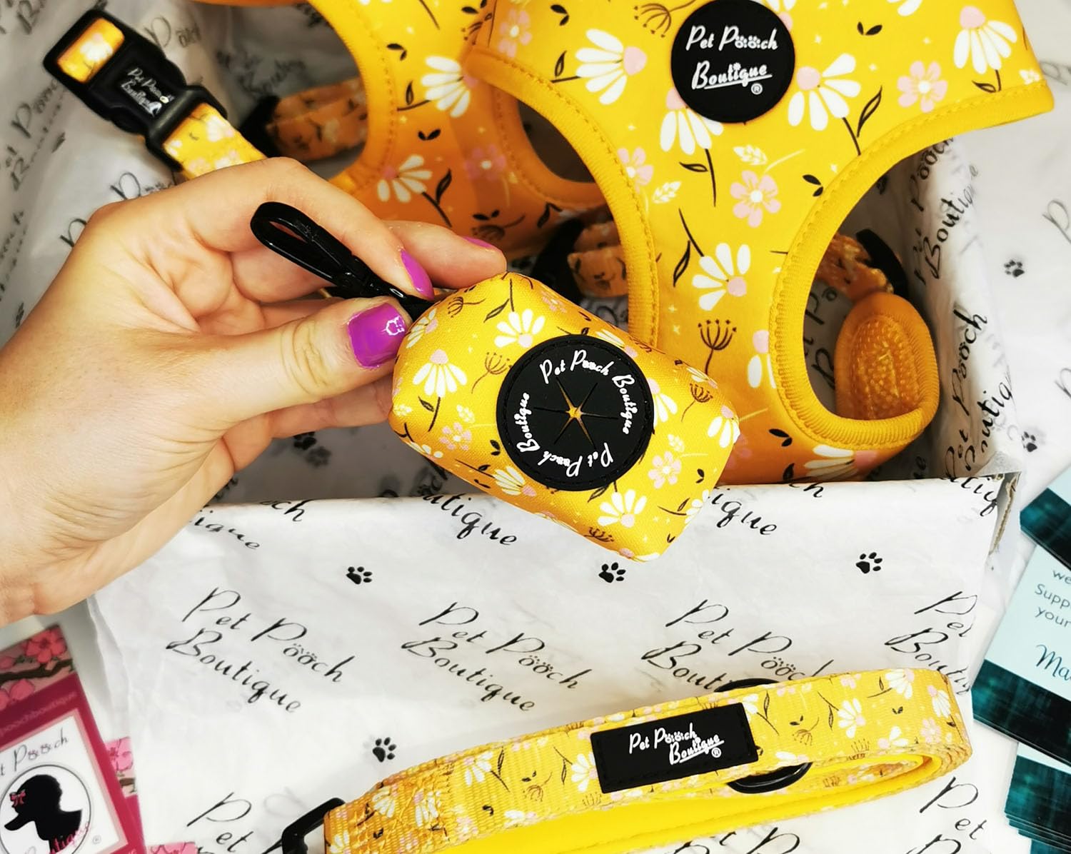 Pet Pooch Boutique Sunshine Daisy Dog Poo Bag Holder