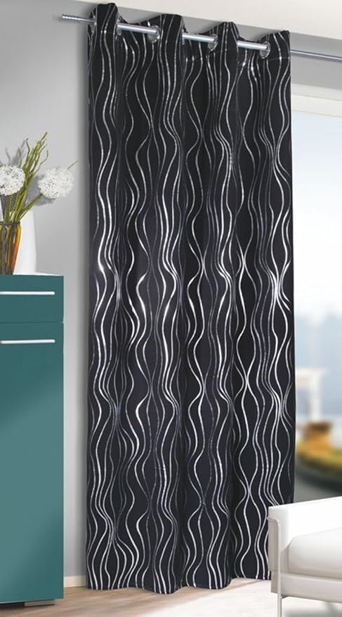 Fashion Black Star Gently Falling Blackout Thermal Curtain