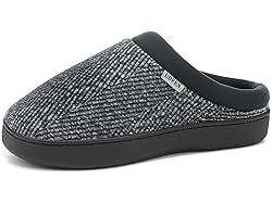 UBFEN Mens Slippers for Indoor Bedroom Memory Foam