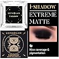 BEPHOLAN Single Matte Black Eyeshadow Palette,Cake Eyeliner Powder Goth Makeup Eyeshadow, Black Gothic Vampire Blood Makeup,Black Rose