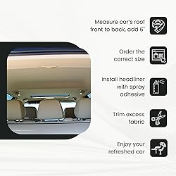 Headliner Fabric with Foam Backing - Automotive