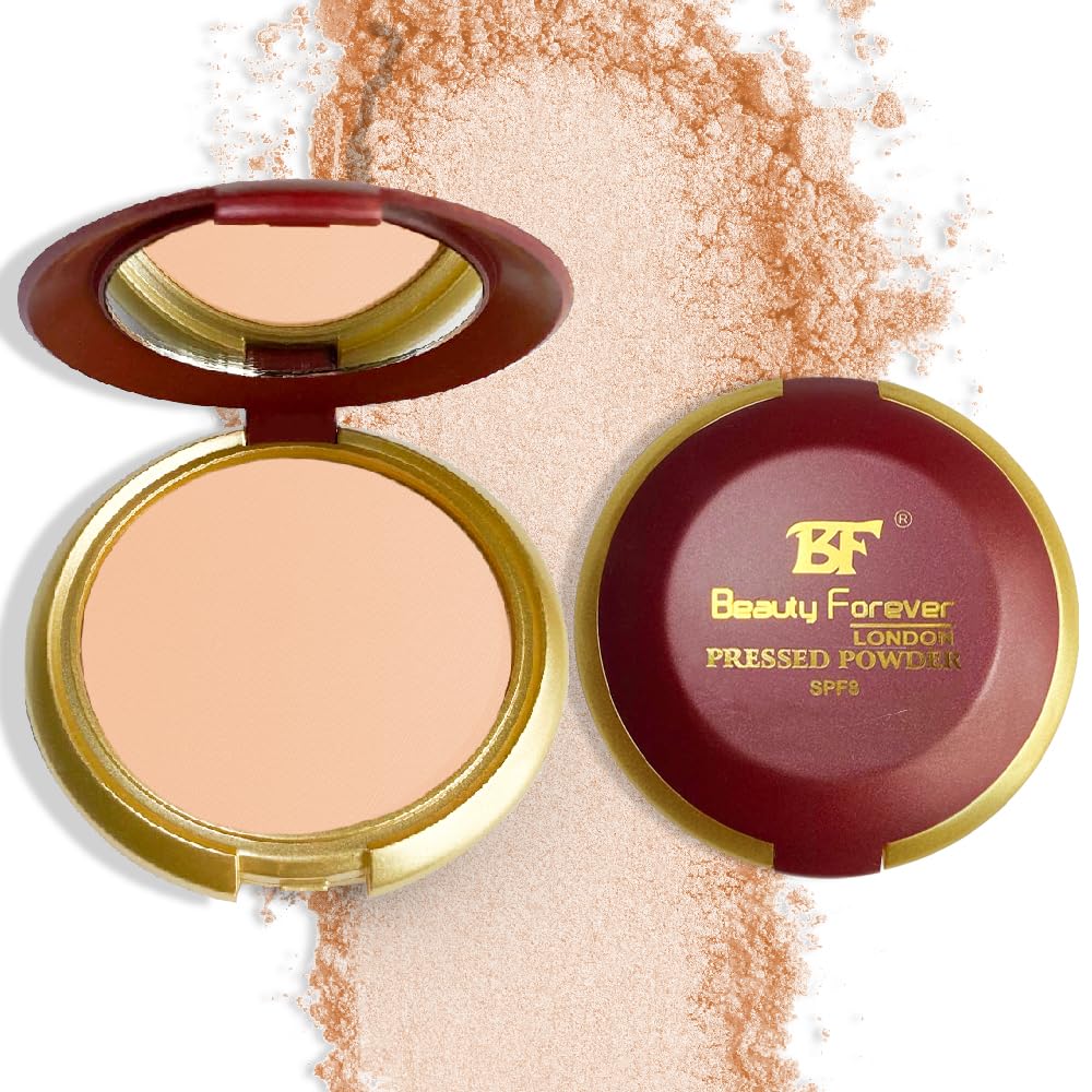 Beauty Forever Pressed Powder, Lightweight Matte Finish Face Powder, Buildable & Long Lasting Shine Control, 11gms (PP1002 Candlelight)