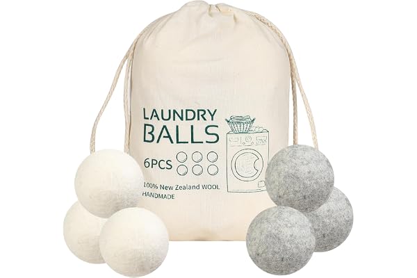 Wool Laundry Ball Pack Of 6 Tumble Dryer Wool Ball Fabric Softener Alternative Reusable Wool Laundry Balls Nature’S Fabric So