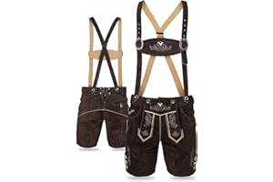 STEIGENHÖFER MANUFAKTUR STEIGENHÖFER Lederhosen Men - Authentic German Bavarian Shorts - Real Leather Oktoberfest Costume - Trachten Outfit
