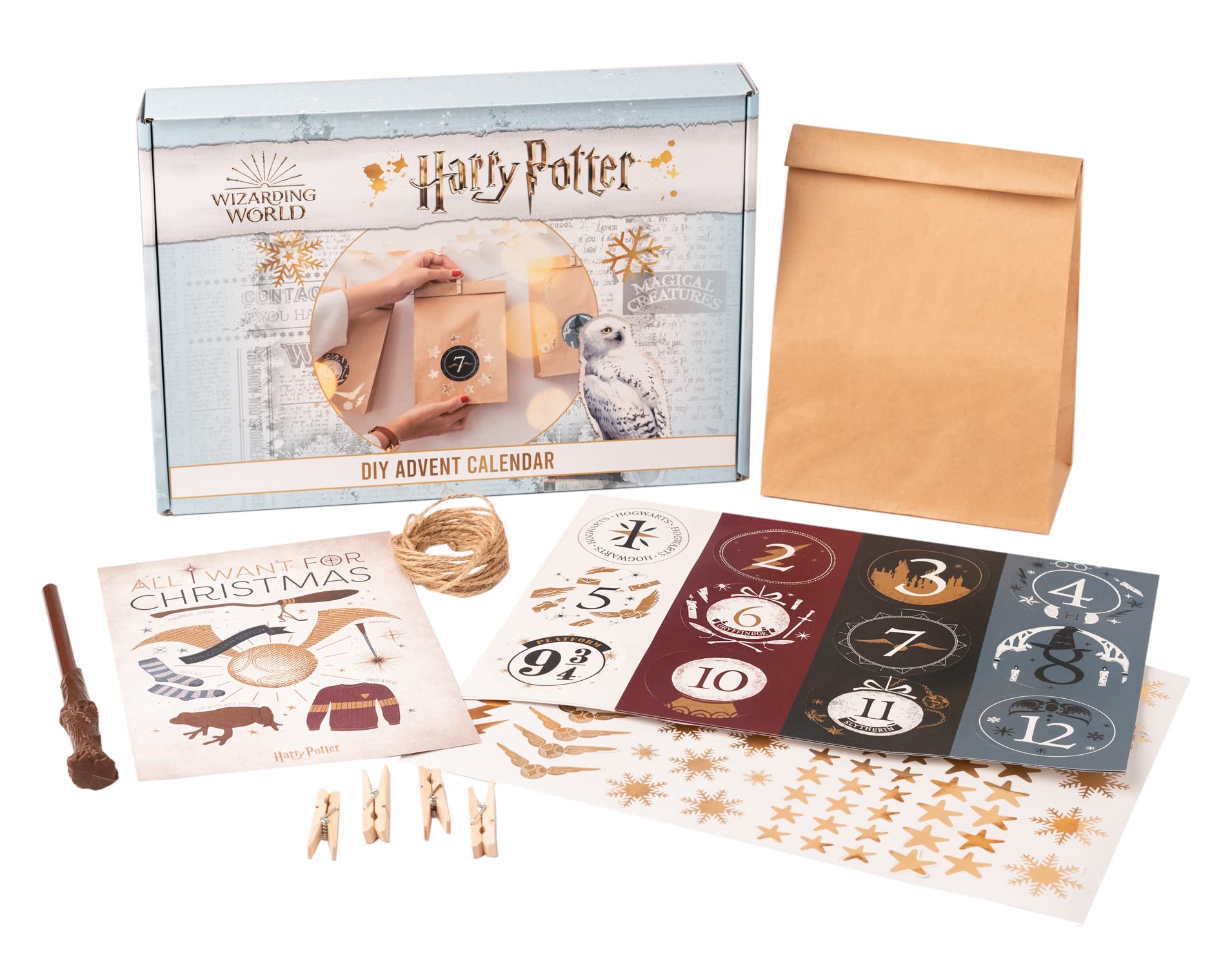 Grupo Erik Harry Potter Advent Calendar 2024 DIY | Christmas Advent Calendar 2024 Kids | DIY Advent Calendar | Reusable Advent Calendar | Harry Potter Gifts