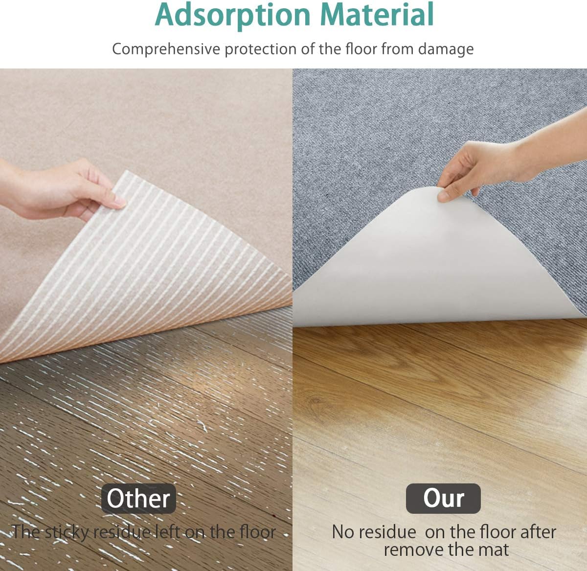 Office Chair Mat, Upgraded Version - Office Desk Chair Mat for Hardwood Floors, 1/6" Thick 55"x35" Hard Floor Protector Mat, Multi-Purpose Chair Carpet for Home (Light Gray) : Office Products