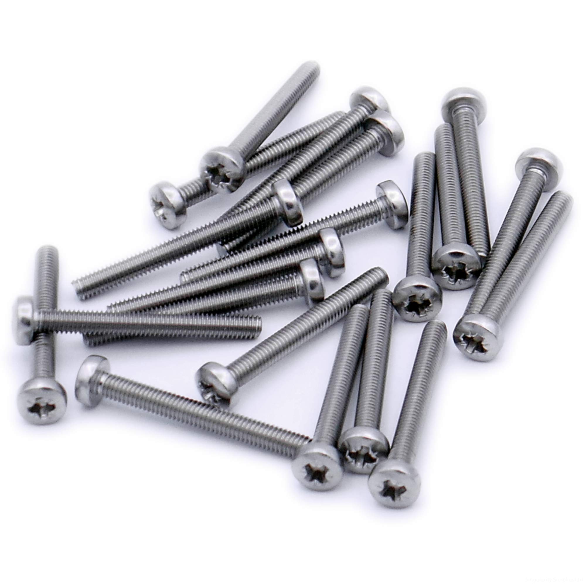 M3 (3mm x 16mm) Pozi Pan Machine Screw (Bolt) - Stainless Steel (A2) (Pack of 20)