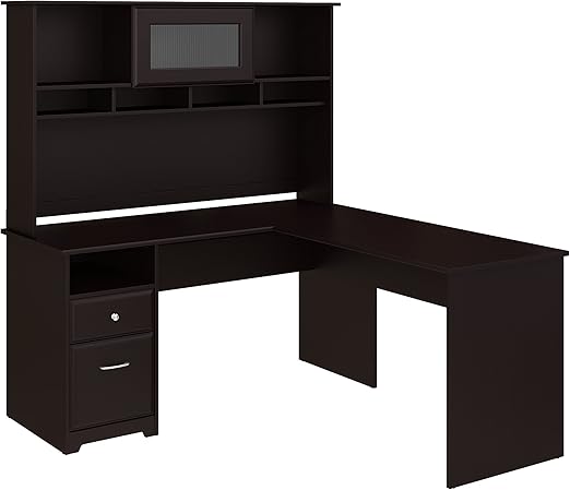 Amazon Com Bush Furniture Cabot 60w L Shaped Computer Desk With