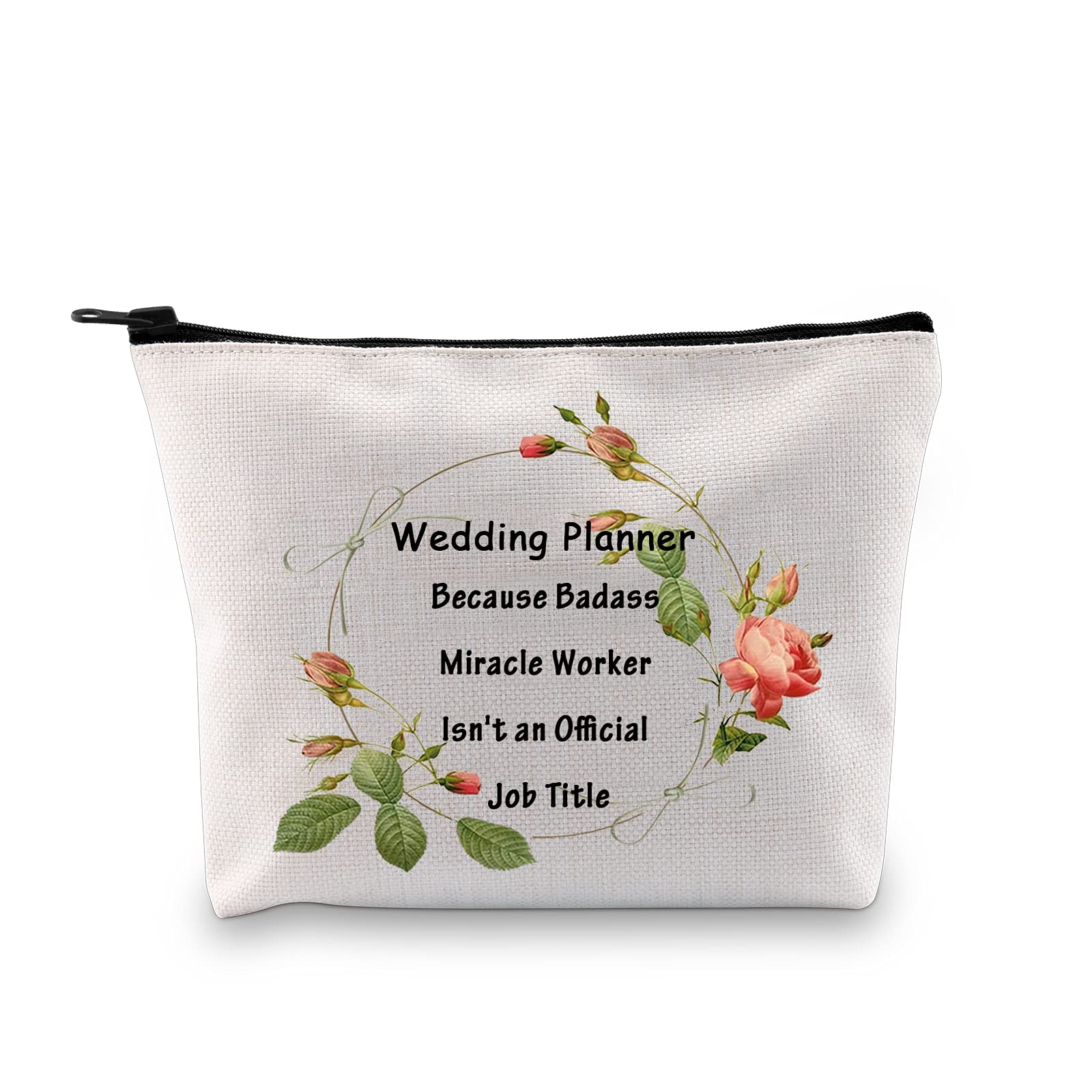 MYOSPARK Wedding Planner Cosmetic Makeup Bag Zipper Pouch Wedding Coordinator Gift Thank You Gift for Wedding Planner (Wedding Planner Bag)