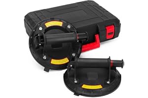 HSMIHAIR 8 inch Glass Suction Cup 2-Pack.Vacuum Suction Cups for lifting large glass.Includes Carry Box.Heavy duty tile Suction Cup tool.Ideal for industrial use.For windshields,tiles,granite,Glass doors.