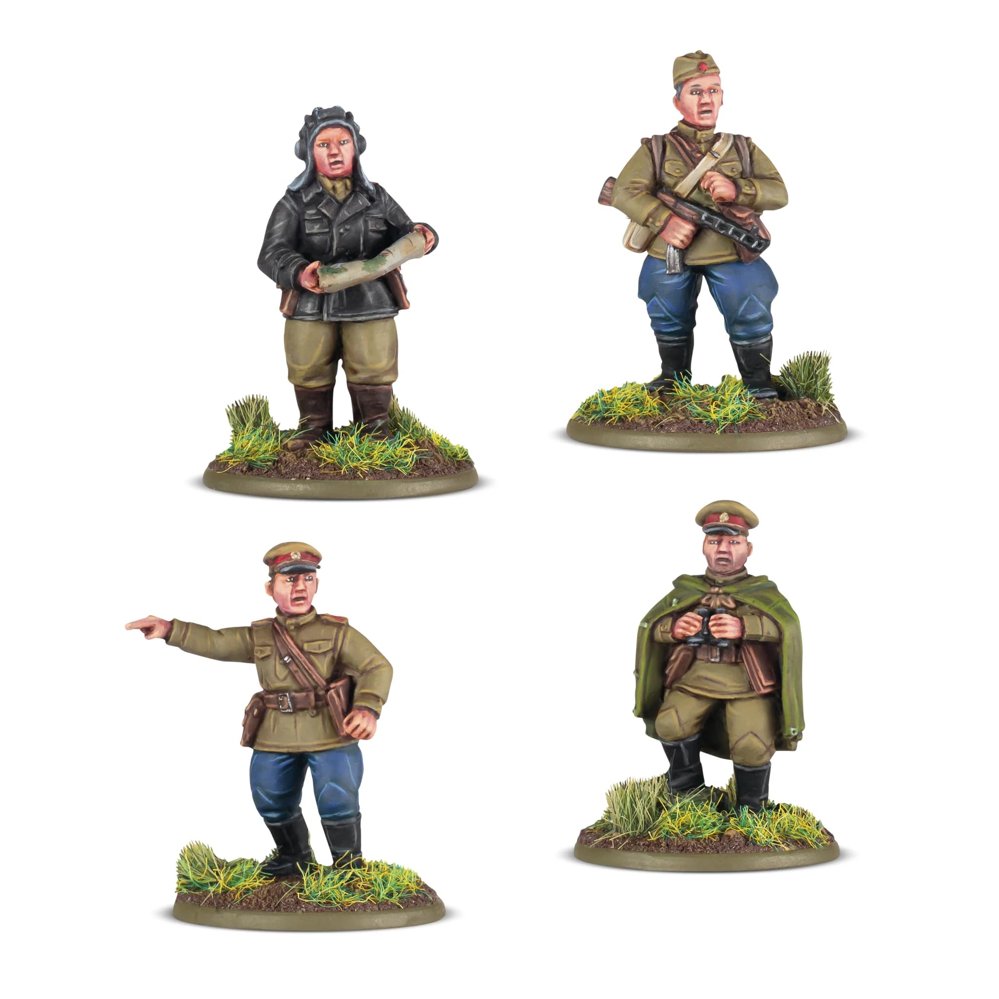 Soviet Army Platoon Commanders - 28mm Scale Resin Miniatures for Bolt Action Highly Detailed World War 2 Miniatures