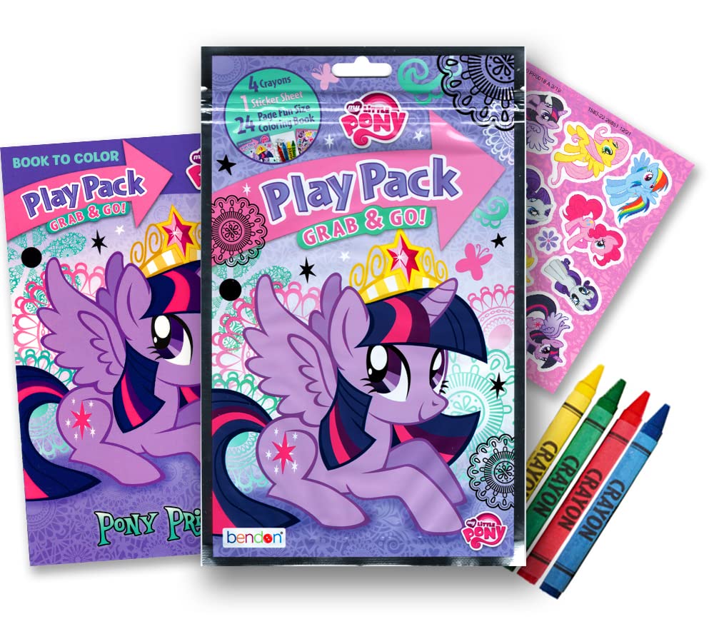 My Little Pony Malbuch Mit 48 Seiten, 8 Transparentblättern & über 30 Aufklebern – Offizielles Lizenzprodukt Von Bendon