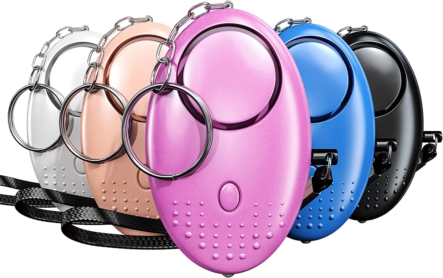 Emergency Personal Alarm [5 Pack], Qoosea Scream Safesound Alarm 140dB LED Flashlight for Kids/Women/Elderly/Student Self Defense Protection Secured