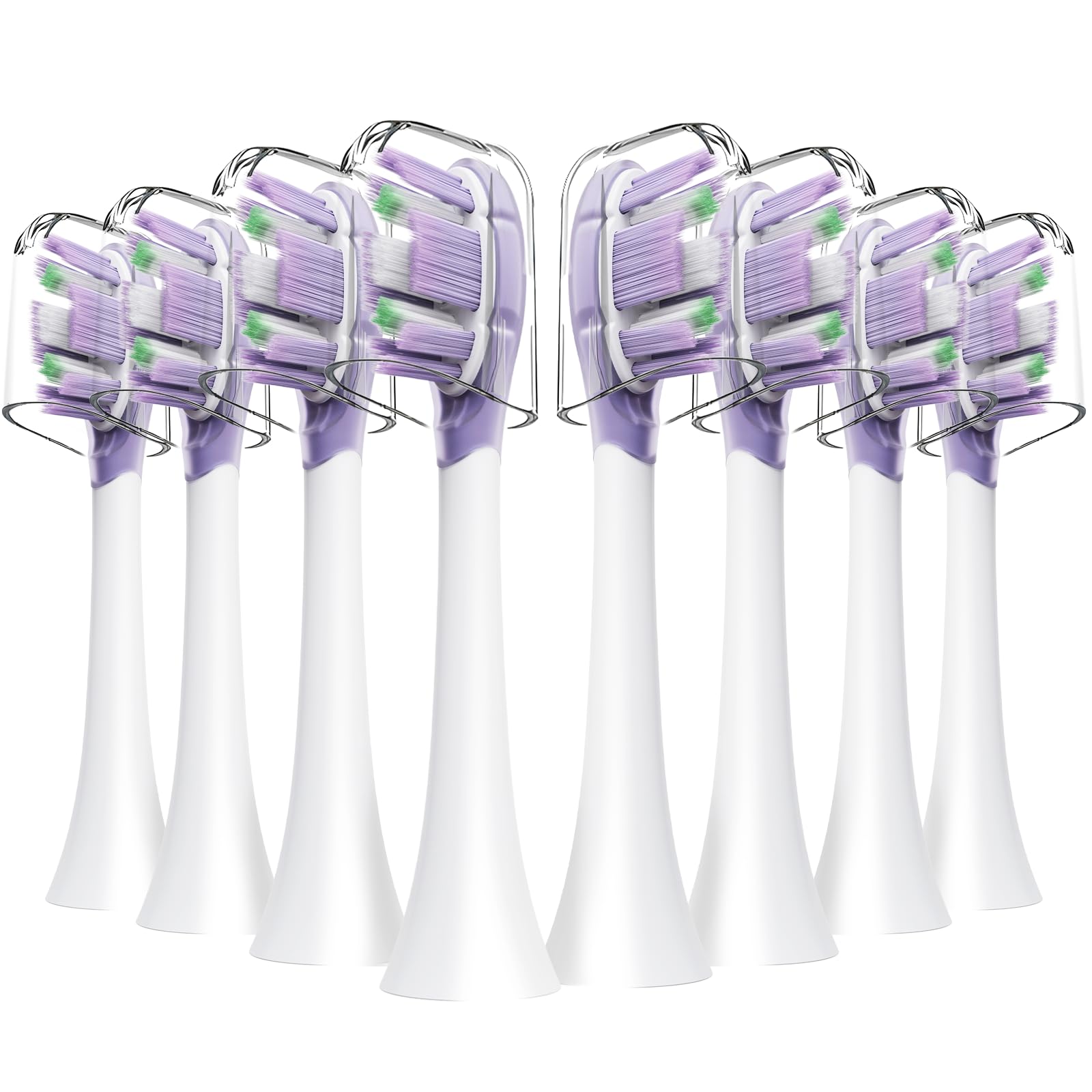 Photo 1 of Replacement Toothbrush Heads Compatible with Philips Sonicare Click-on Handles Replacement Brush Head with Deep Reach Cleaning Electric Toothbrush Head, 8 Pack Replacement Heads
