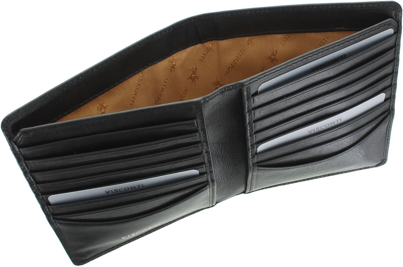 VISCONTI Tuscany Collection Matteo Leather Jacket Wallet - RFID Protection TSC49 Black - Image 4
