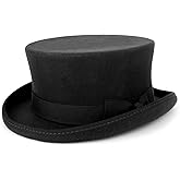 Trendy Apparel Shop Men's Short Crown Wool Felt Top Hat