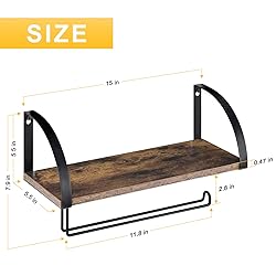 BTY Paper Towel Holder with Shelf, Vintage