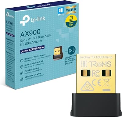 TP-Link Archer TX10UB AX900 USB WiFi 6 Dongle Bluetooth 5.3 Windows 11/10