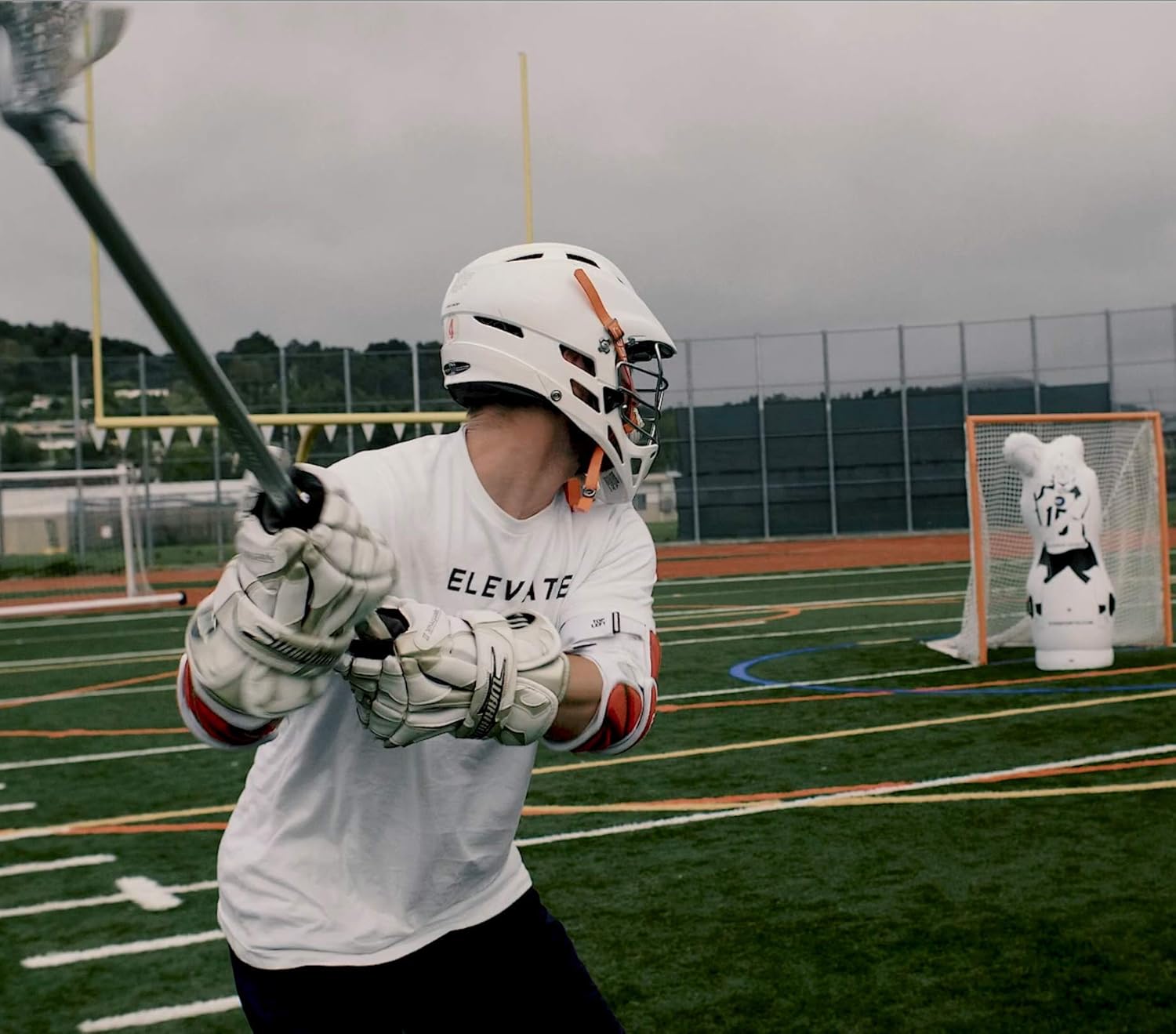 Elevate Inflatable Lacrosse Goalie Shot Blocker and Dodging Dummy - Dodge and Shoot with This New Lacrosse Goal Target Training Aid w/Pump for Boys and Girls Lax Training Equipment : Sports & Outdoors