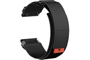 Abanen Rugged Nylon Quick Fit 22mm Watch Bands for Garmin Fenix 7 / Fenix 6 / Fenix 5 / EPIX Pro 47mm, Adjustable Weave Ballistic Nylon Webbing Wrist Band for Forerunner 955/965, MARQ