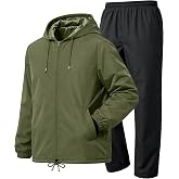 UIQUR Mens Rain Suit Waterproof Rain Jacket with Rain Pants 2 Pieces | Lightweight Packable Design For Hiking, Cycling, Running, Fishing ,Golf,And Other Outdoor Activities
