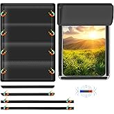 RV Door Window Shade Cover - Magnetic RV Blackout Window Cover with UV Protection and Privacy Features (25 * 16 in) Foldable 