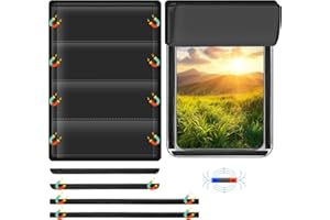 VEHARVIM RV Door Window Shade Cover - Magnetic RV Blackout Window Cover with UV Protection and Privacy Features (25 * 16 in) Foldable Magnet Design, Waterproof Fabric, and Reflective Silver Coating