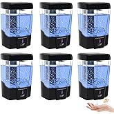6 Pack Automatic Soap Dispenser,20oz/600ml Wall Mount Commercial Liquid Soap Dispenser Touchless for Bathroom,Kitchen,Hotel,Restaurant(Black)