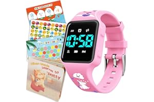 VTAIGE Toddler Potty Training Set – Potty Training Watch with Musical/Vibration Alerts, Fun Board Book, Progress Chart & Reward Stickers – Interactive Toilet Learning Kit for Boys and Girls Ages 2-5