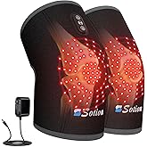Red Light Therapy & Vibration Massage Knee Brace- 660nm&850nm Red Light Therapy Heated Device for Knee/Joint/Elbow/Shoulder Pain Relief, Faster Recovery- Infrared Light Therapy for Faster Recovery - Great for Athletes & Beyond