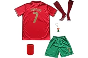 ORGBRAIN Ronaldo #7 Home Kids Soccer Football Futbol Jersey & Shorts Socks Set Youth Sizes