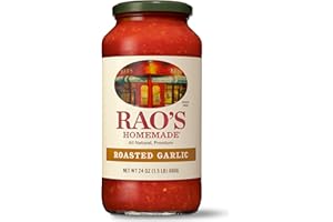 Rao's Homemade Tomato Sauce | Roasted Garlic | 24 oz | Versatile Pasta Sauce | Carb Conscious, Keto Friendly | All Natural, Premium Quality | Made with Sweet Italian Tomatoes and Caramelized Garlic