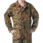 Rothco Kids Camo BDU Shirt - Cargo Uniform Jacket Long Sleeve Utility Shacket