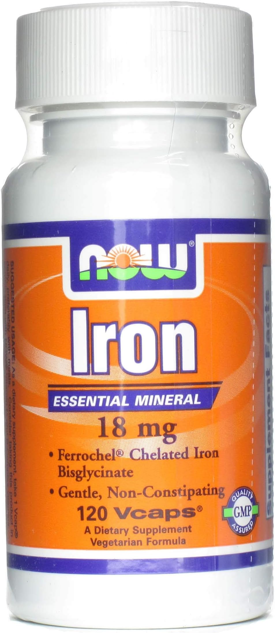 Now Foods Iron, 18 mg, 120 Vcaps
