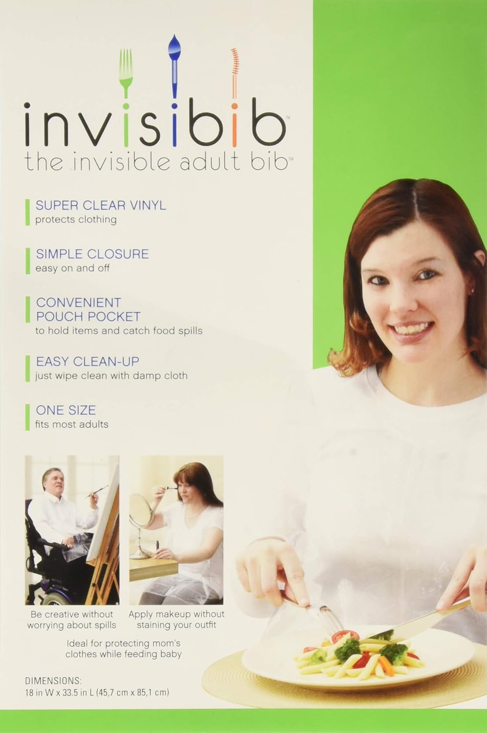Richards Homewares Invisibib/Clear Vinyl bib: Home & Kitchen