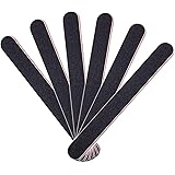6PCS Nail File,100/180 Professional Double Sided Manicure Set，Emery Boards for Nails,Nail Files Kit for Women，Grit Black Cosm