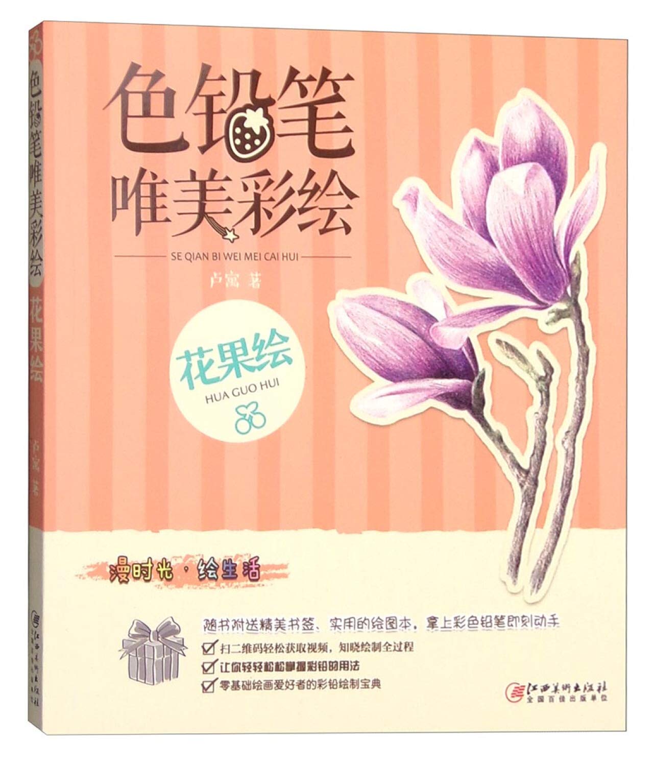 Amazon Com 色铅笔唯美彩绘 花果绘 卢寓 圖書