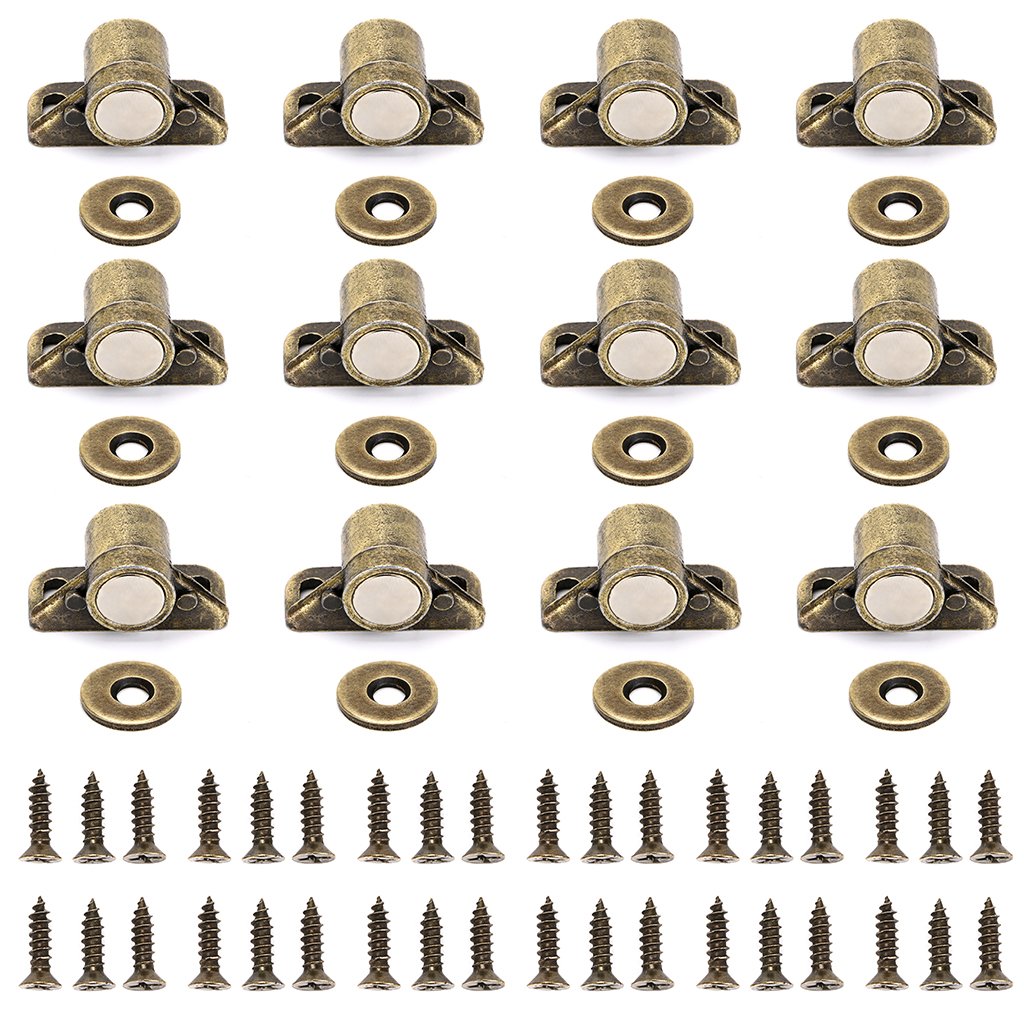 Ignpion - Pack of 12 Magnetic Latches for Kitchen Cupboard or Wardrobe