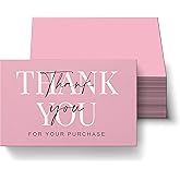 RXBC2011 Thank You for Your Purchase Cards Package Insert for online business E-commerce Pack of 100 pink