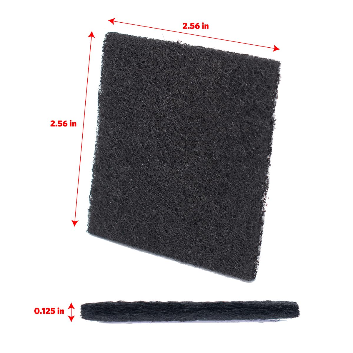 Glad Charcoal Filters for Compost Bins, Odor Absorbing Carbon Replacement Pads for Kitchen Waste, 2 Year Supply, 2.56-inch Squares, 12 Count