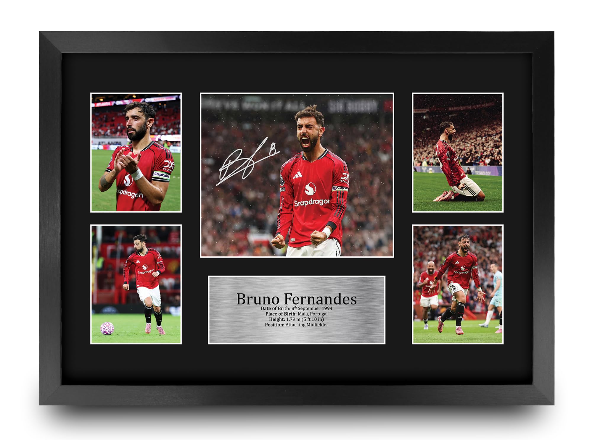 HWC Trading A3 FR Bruno Fernandes Gifts Printed Signed Autograph Picture for Fans and Supporters