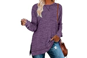 Aokosor Sweaters for Women 2024 Long Sleeve Shirts for Leggings Loose Fit Tunics