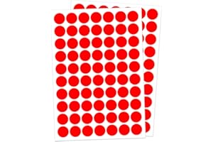 Ouzoustate 1" Red Dot Stickers 1050 PCS Round Circle Stickers Colored Coding Labels