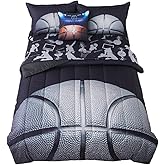 ADASMILE A & S 6 Pieces Basketball Comforter Set Twin Black Basketball Bedding for Boys Kids Teens Sport Bed in A Bag Comforter with Balls Sheets All Season Sports Themed Bed Set for Home Decor