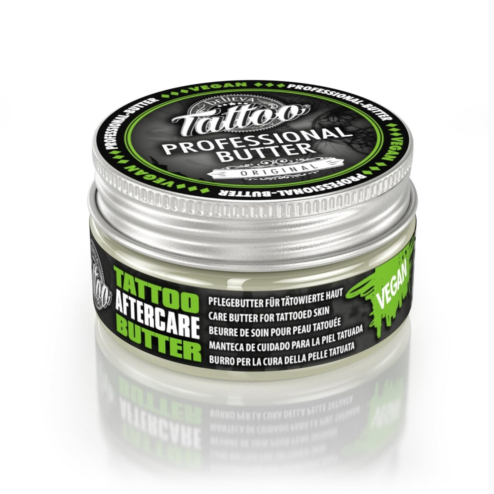 Believa Tattoo - Professional Butter Care for Your tattoo - 100% vegan tattoo care - Tattoo balm for use before, during and after tattooing - Made in Germany - 25ml